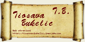 Tiosava Bukelić vizit kartica